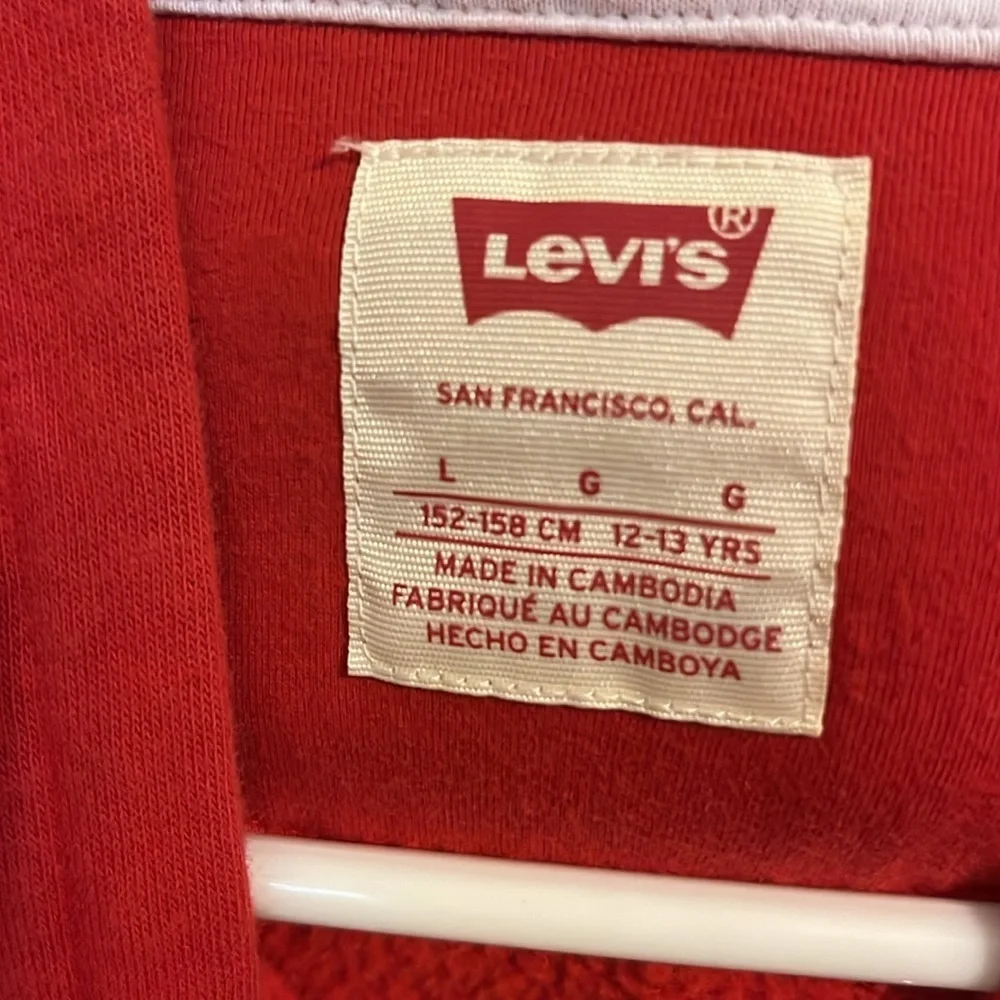 Levi’s red sweatshirt hoodie